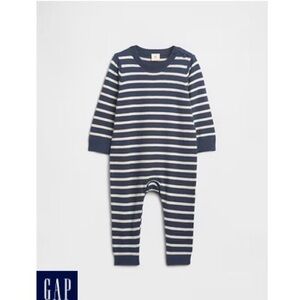 GAP Navy & White Striped Infant Jumpsuit
